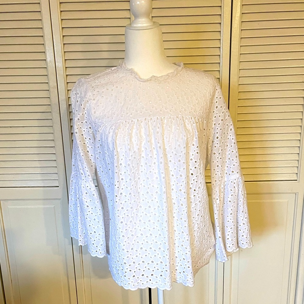 Velvet Eyelet Blouse
